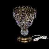 Настольная лампа Астра ажур №1 под бронзу Фиолетовая в Сочи