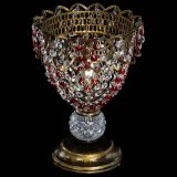 Настольная лампа Астра ажур №1 под бронзу Красная в Сочи