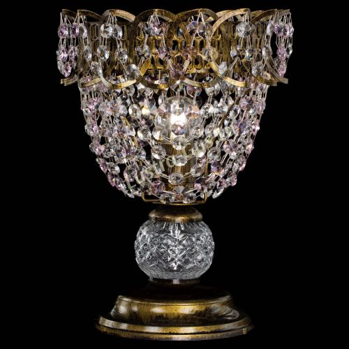 Настольная лампа Астра ажур №1 под бронзу Розовая в Сочи Гусь Хрустальный