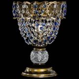 Настольная лампа Астра ажур №1 под бронзу Синяя в Сочи