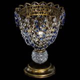 Настольная лампа Астра ажур №1 под бронзу Синяя в Сочи