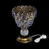 Настольная лампа Астра ажур №1 под бронзу Синяя в Сочи