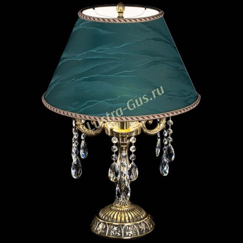 Бронзовая настольная лампа Аврора №3 Баден с абажуром в Сочи Гусь Хрустальный