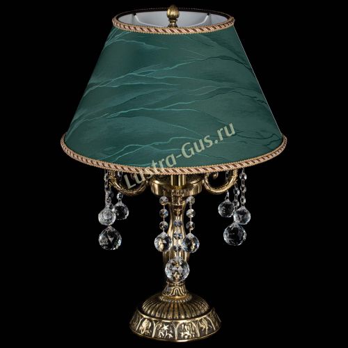 Бронзовая настольная лампа Аврора №3 Шар с абажуром в Сочи Гусь Хрустальный