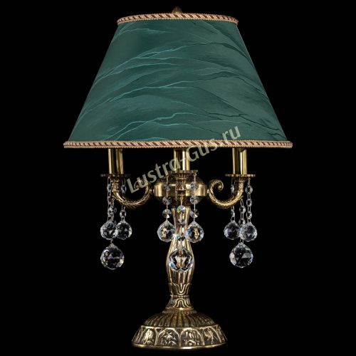 Бронзовая настольная лампа Аврора №3 Шар с абажуром в Сочи Гусь Хрустальный