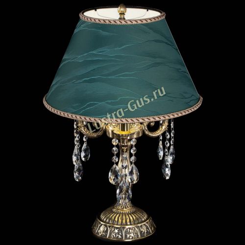 Бронзовая настольная лампа Аврора №3 Журавлик с абажуром в Сочи Гусь Хрустальный