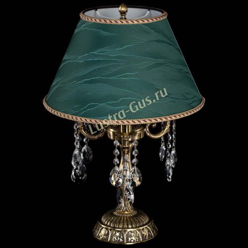 Бронзовая настольная лампа Аврора №3 Звездочка с абажуром в Сочи Гусь Хрустальный