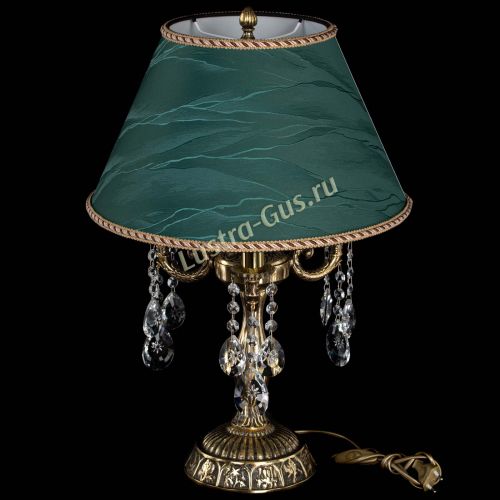 Бронзовая настольная лампа Аврора №3 Звездочка с абажуром в Сочи Гусь Хрустальный