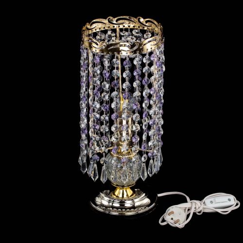 Настольная лампа Диана Карандаш фиолетовая в Сочи Гусь Хрустальный