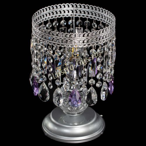 Настольная лампа Флоренция №1 фиолетовая в Сочи Гусь Хрустальный