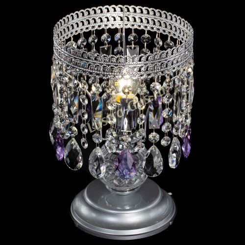 Настольная лампа Флоренция №1 фиолетовая в Сочи Гусь Хрустальный