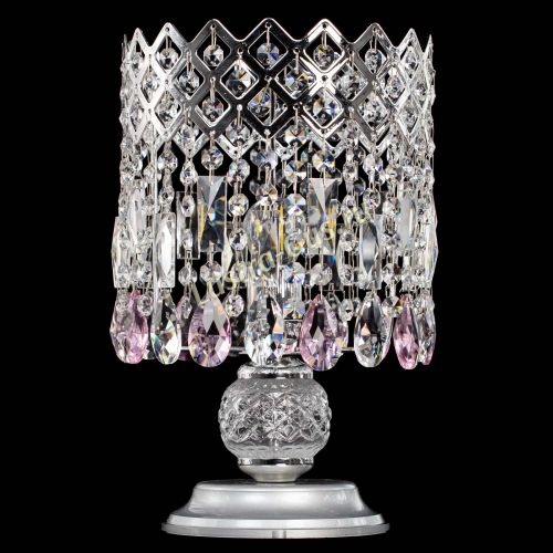 Настольная лампа Корона №1 розовая в Сочи Гусь Хрустальный