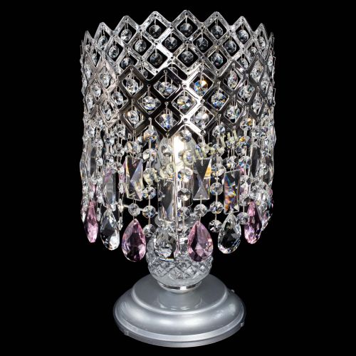 Настольная лампа Корона №1 розовая в Сочи Гусь Хрустальный