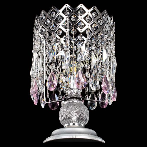 Настольная лампа Корона №1 розовая в Сочи Гусь Хрустальный