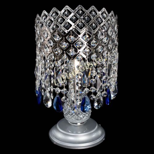 Настольная лампа Корона №1 синяя в Сочи Гусь Хрустальный