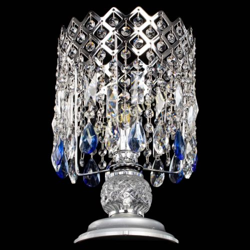 Настольная лампа Корона №1 синяя в Сочи Гусь Хрустальный