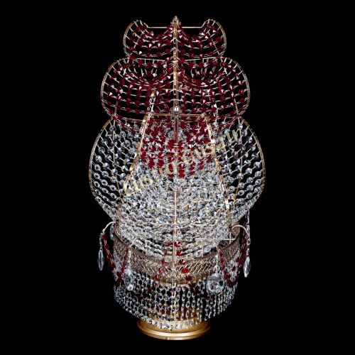 Настольная лампа Корвет № 2 Венеция красный в Сочи Гусь Хрустальный