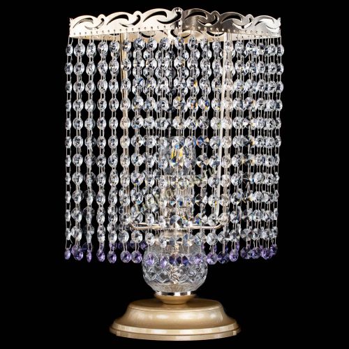 Настольная лампа Квадрат оптикон №1 фиолетовая в Сочи Гусь Хрустальный