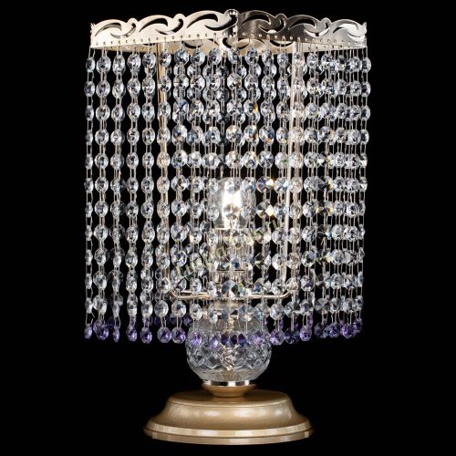 Настольная лампа Квадрат оптикон №1 фиолетовая в Сочи Гусь Хрустальный