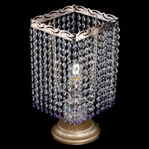 Настольная лампа Квадрат оптикон №1 фиолетовая в Сочи Гусь Хрустальный