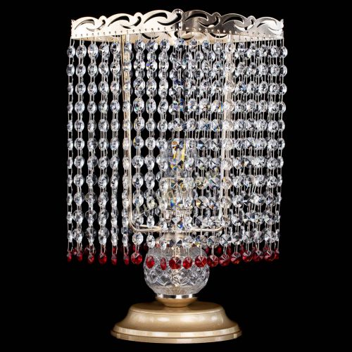 Настольная лампа Квадрат оптикон №1 красная в Сочи Гусь Хрустальный