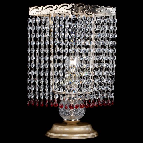 Настольная лампа Квадрат оптикон №1 красная в Сочи Гусь Хрустальный