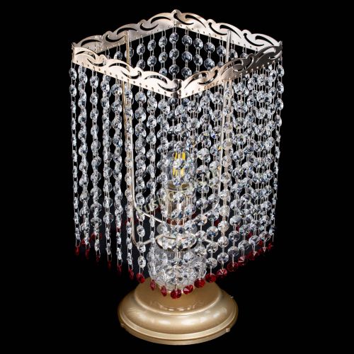 Настольная лампа Квадрат оптикон №1 красная в Сочи Гусь Хрустальный