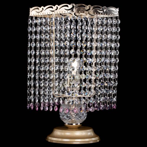 Настольная лампа Квадрат оптикон №1 розовая в Сочи Гусь Хрустальный