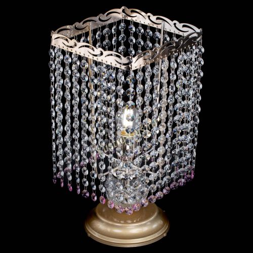 Настольная лампа Квадрат оптикон №1 розовая в Сочи Гусь Хрустальный