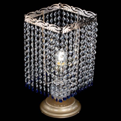 Настольная лампа Квадрат оптикон №1 синяя в Сочи Гусь Хрустальный