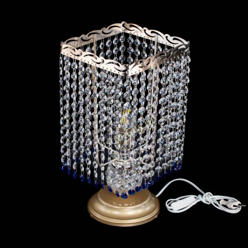 Настольная лампа Квадрат оптикон №1 синяя в Сочи Гусь Хрустальный