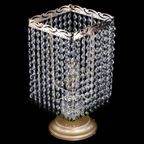 Настольная лампа Квадрат оптикон №1 зеленая в Сочи Гусь Хрустальный