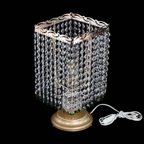 Настольная лампа Квадрат оптикон №1 зеленая в Сочи Гусь Хрустальный