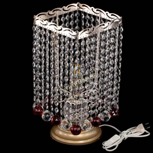 Настольная лампа Квадрат шар красная в Сочи Гусь Хрустальный