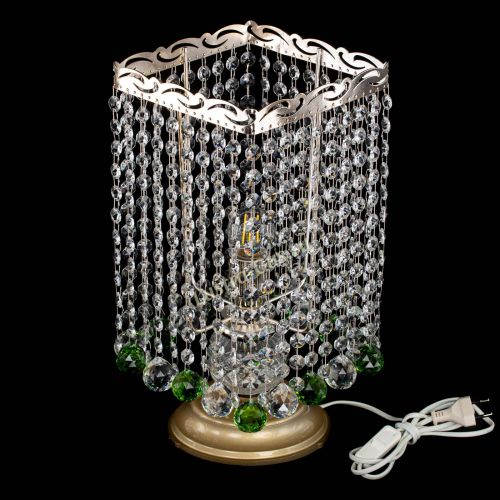 Настольная лампа Квадрат шар зеленая в Сочи Гусь Хрустальный