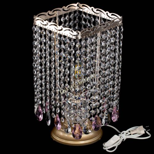 Настольная лампа Квадрат журавлик розовая в Сочи Гусь Хрустальный