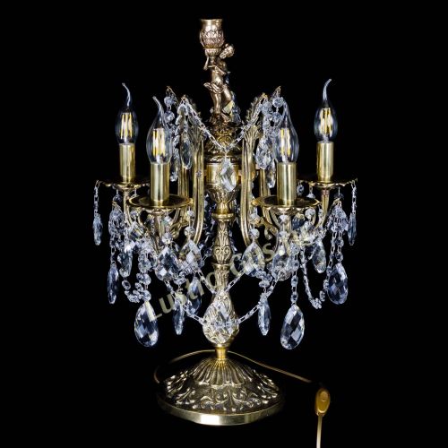 Бронзовая настольная лампа Луиза №5/2 баден в Сочи Гусь Хрустальный