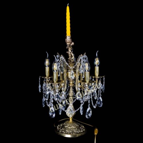 Бронзовая настольная лампа Луиза №5/2 баден в Сочи Гусь Хрустальный