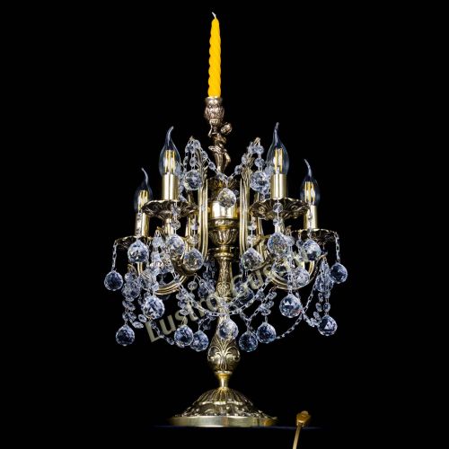 Бронзовая настольная лампа Луиза №5/2 шар в Сочи Гусь Хрустальный