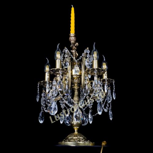 Бронзовая настольная лампа Луиза №5/2 журавлик в Сочи Гусь Хрустальный