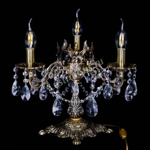 Бронзовая настольная лампа Муза №3 лучик в Сочи Гусь Хрустальный