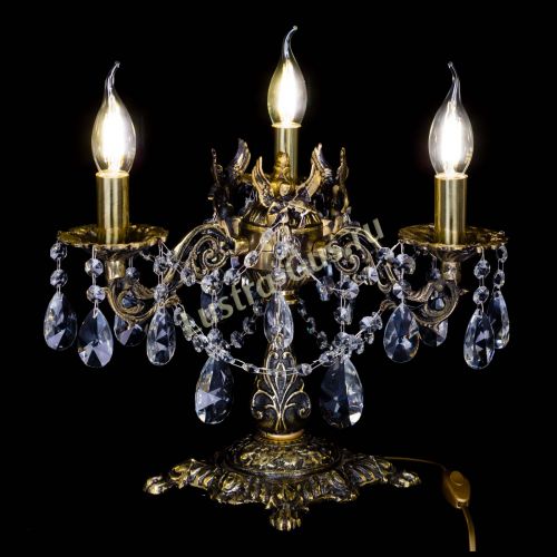 Бронзовая настольная лампа Муза №3 лучик в Сочи Гусь Хрустальный