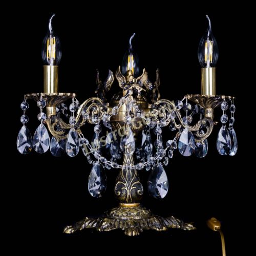 Бронзовая настольная лампа Муза №3 лучик в Сочи Гусь Хрустальный