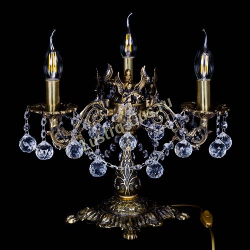 Бронзовая настольная лампа Муза №3 шар в Сочи Гусь Хрустальный