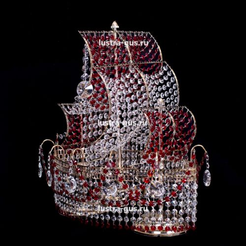 Настольная лампа Корвет №1 - 2 лампы цветная в Сочи Гусь Хрустальный