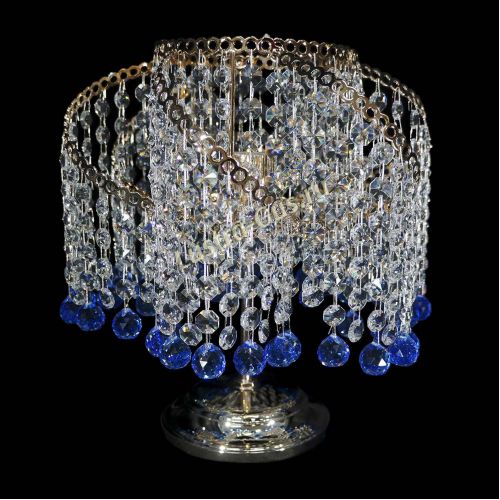 Настольная лампа Космея шар синяя в Сочи Гусь Хрустальный