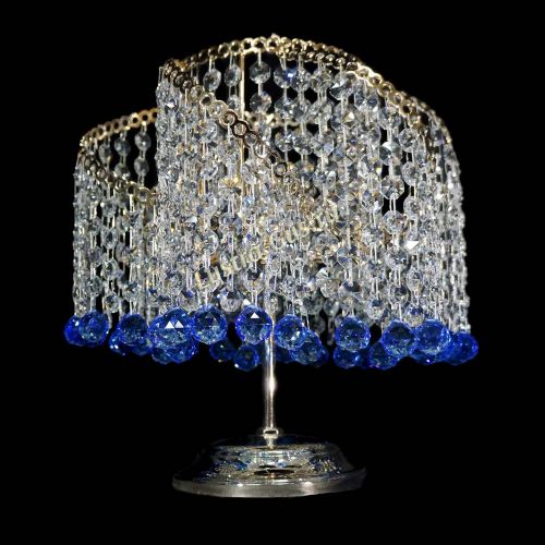 Настольная лампа Космея шар синяя в Сочи Гусь Хрустальный