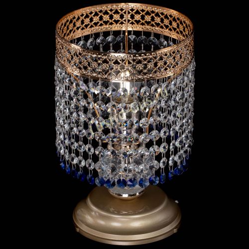Настольная лампа Венеция №1 мини синяя в Сочи Гусь Хрустальный