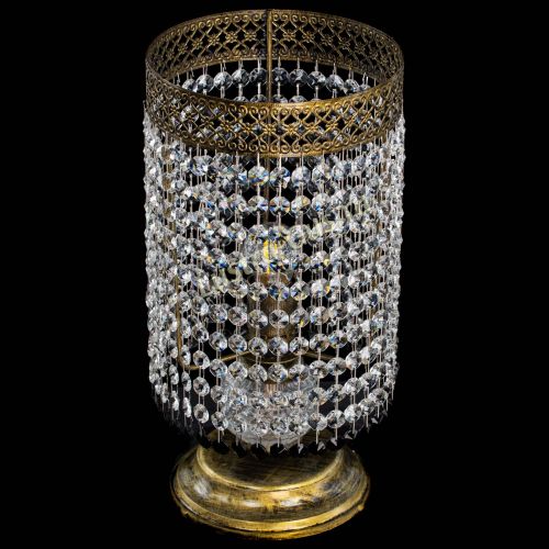 Настольная лампа Венеция оптикон №1 бронза черная в Сочи Гусь Хрустальный