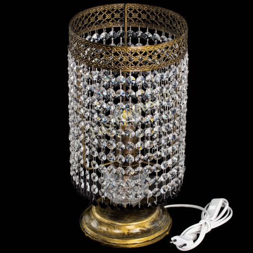 Настольная лампа Венеция оптикон №1 бронза черная в Сочи Гусь Хрустальный